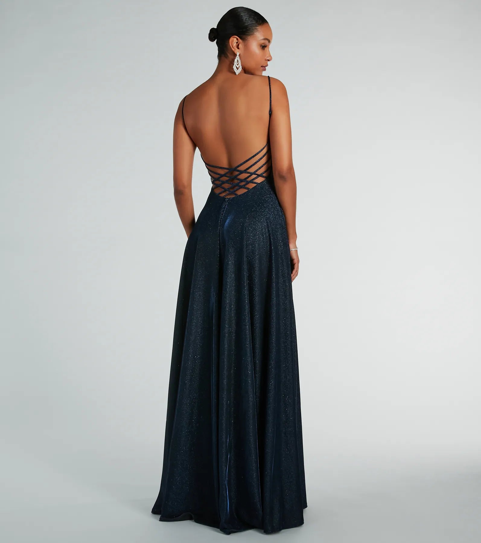 Sally Lattice Back A-Line Ball Gown