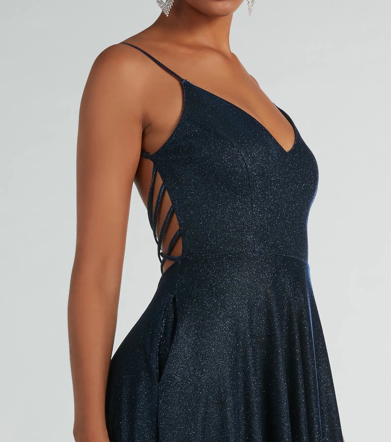 Sally Lattice Back A-Line Ball Gown